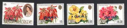 1986 Niue, Dienstmarken - Yvert 14/17 - 4 Werte - postfrisch **