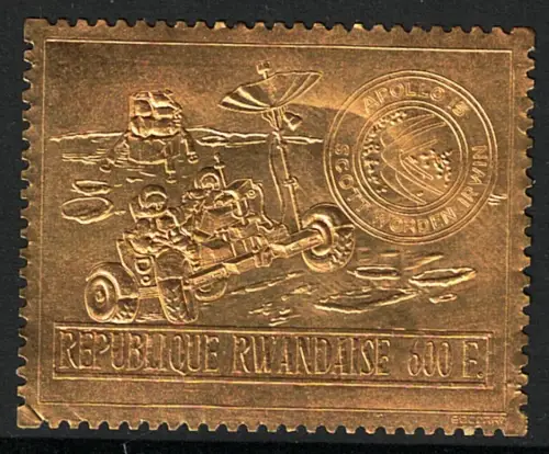1972 Ruanda, Yvert Goldmarke # 473A, Apollo XV, MNH **