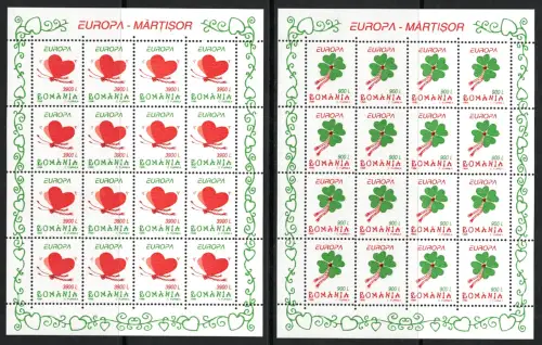 1998 EUROPA CEPT, Rumänien, Kleinblätter mit 16 Werten, postfrisch**