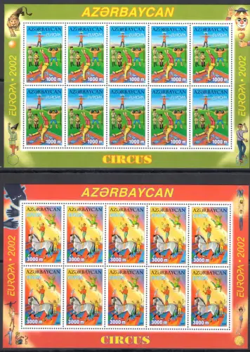 2002 EUROPA CEPT Aserbaidschan Nr. 2 Miniblätter - MNH **