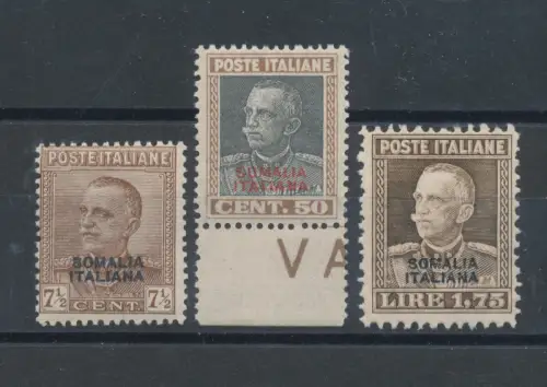 1928 SOMALIA - Michetti Soprastampati, Nr. 116/118 - 3 Werte - postfrisch**