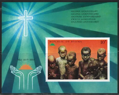 1969 Biafra, Unabhängigkeit, ungezahnt Yvert Nr. 2a - MNH**
