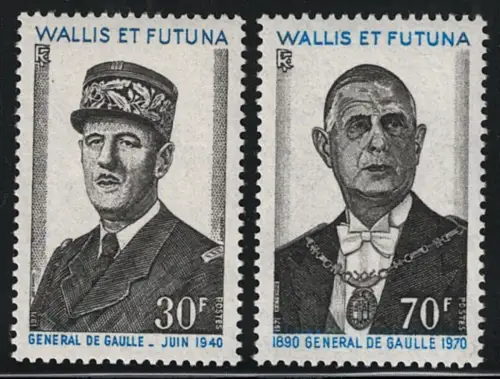 1971 Wallis et Futuna, General De Gaulle, Yvert n. 180/81, postfrisch**