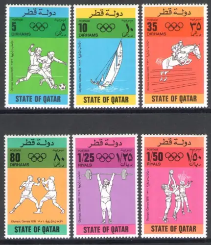 1976 QATAR, SG Nr. 598/03 - Olympische Spiele Montreal - postfrisch **