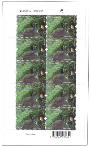 2011 EUROPA CEPT Madeira 1 Kleinbogen mit 10 Werten Le Foreste MNH **