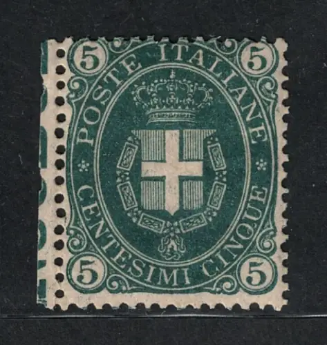1889 Italien - Königreich, 5 Cent dunkelgrün Nr. 44 - postfrisch **