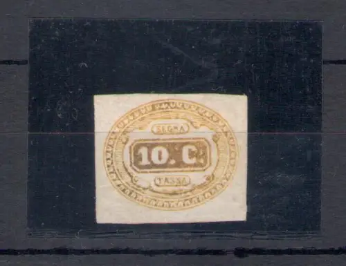 1863 Italien - Königreich - Steuermarken Nr. 1 - MLH * Zertifikat Cilio