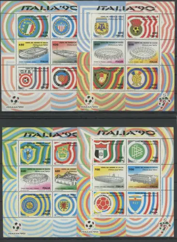 1990 Italia - Repubblica, 6 Foglietti Italia '90 - BF 4/9 - MNH **