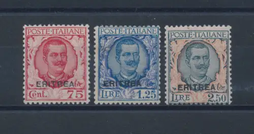 1925 ERITREA, Michetti überdruckt, Nr. 113/115 postfrisch**