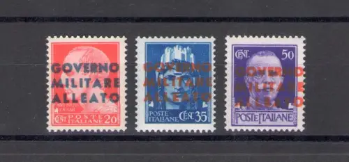 1943 NEAPEL, Anglo-Amerikanische Besetzung, Nr. 10/12, 3 Werte postfrisch**
