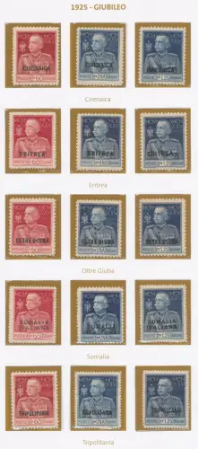 1925-26 Giro Coloniale, Jubiläum des Königs, postfrisch **