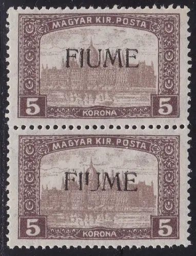 1918-19 Fluss, Nr. 20 5k. braun und hellbraun MNH/** PAAR