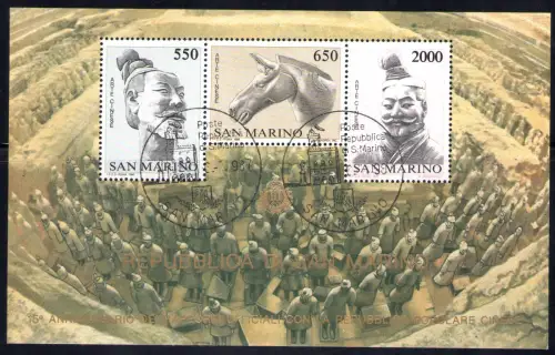 1986 San Marino Chinesische Kunst gebraucht mit Erstausgabetag Bf 41