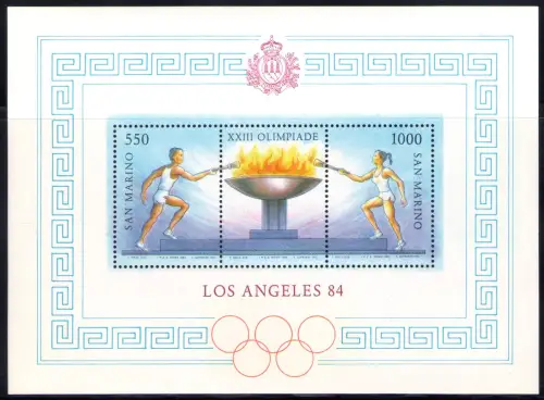 1984 San Marino Los Angeles 84 MNH ** Bf 40