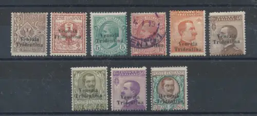 1918 TRENTINO-ALTO ADIGE, Venezia Tridentina, Nr. 19/27,MLH* - Garantienstempel Scotto