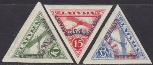 1931 LETTLAND - LETTLAND, PA Nr. 10/12 MLH/* NONDENTELLATI/IMPERFORATED