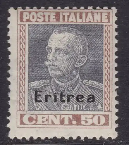 1928 ERITREA, Nr. 128 50c. braun und grau MNH/**