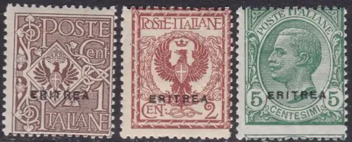 1924 ERITREA, Nr. 77/79 3 Werte postfrisch/**