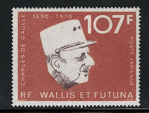 1973 Wallis et Futuna, Yvert Posta Aerea # 48, De Gaulle, postfrisch **