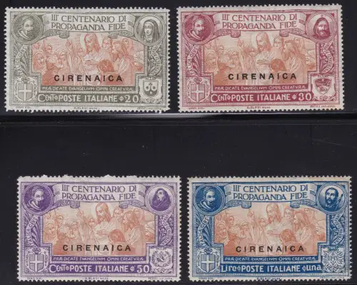 1923 Kyrenaika, Nr. 1/4 Propaganda Fide 4 Werte MNH/**