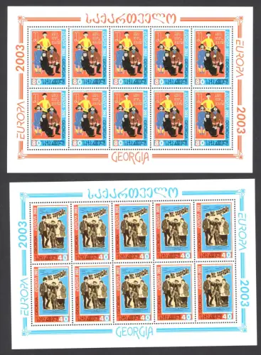 2003 EUROPA CEPT Georgien Nr. 2 Minifogli L'Arte del Manifesto MNH **