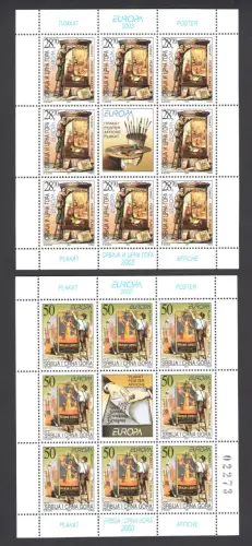 2003 EUROPA CEPT Serbien Montenegro Nr. 2 Miniblätter Kunst des Manifests MNH **