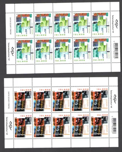 2003 EUROPA CEPT Island Nr. 1 Kleinbogen von 10 Val Kunst des Manifests MNH **