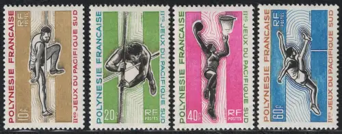 1966 Polynesien, Pazifikspiele, Yvert Nr. 42/45, postfrisch**