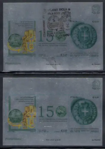 2012 Italia - 150. Jahrestag der Vereinigung des Währungssystems Italienische Lira Silber BF 84 Gebraucht Erster Tag + Neu