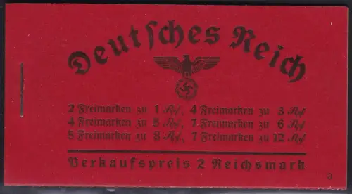 1936 Germania - Deutsches Reich, Michel Hindenburg, MH 36, POSTFRISCH**