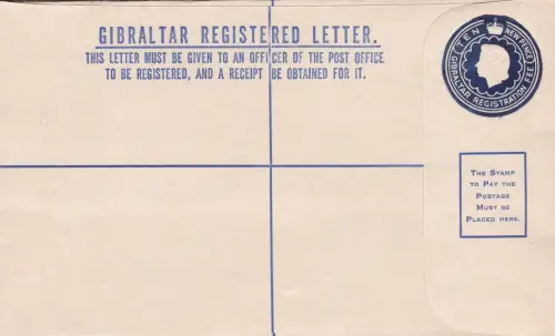 GIBRALTAR Einschreiben Königin Elizabeth 10 Pence NEU