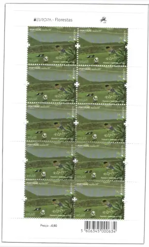 2011 EUROPA CEPT Azoren, 1 Kleinbogen von 10 Serien, Le Foreste, postfrisch **