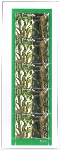 2011 EUROPA CEPT Bosnien Herzegowina, 1 Kleinbogen von 5 Serien, Die Wälder, postfrisch **