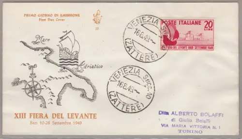 1949 REPUBLIK 13. Messe der Levante Nr. 610 VENETIEN REISEN