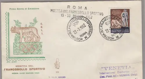 1952 REPUBLIK - Sportmarke Nr. 684 VENEDIG NICHT GEREIST