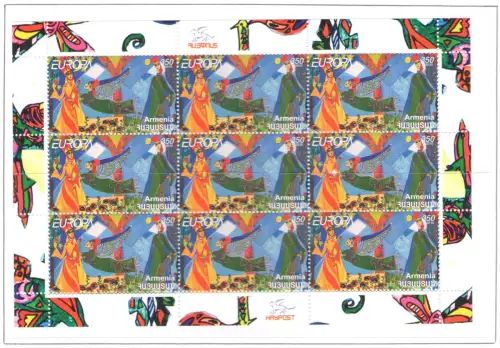 2010 EUROPA CEPT Armenien 1 Kleinbogen mit 5 Paaren Kinderbücher postfrisch **