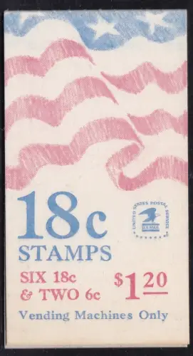 1981 USA - BOOKLET Nr. 129 $1,20 blauer und roter Text MNH / **