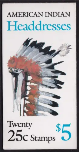 1990 USA - BOOKLET Nr. 166 $5,00 blauer und schwarzer Text MNH / **