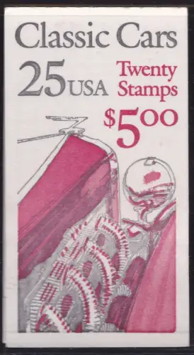 1988 USA - BOOKLET Nr. 156 - $5,00 schwarz-roter Text MNH / **