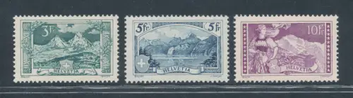1914 SCHWEIZ, Gebirgsansichten, Einheitskatalog # 142/44, postfrisch **