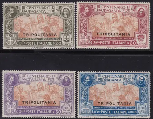 1923 TRIPOLITANIEN, Nr. 1/4, Propaganda Fide, 4 Werte, postfrisch**