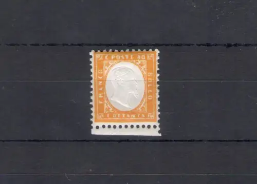 1862 Italien, Nr. 4 - 80 Cent gelb orange, postfrisch **