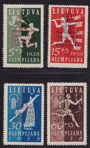 1938 Litauen - PA Nr. 365A/D Serie mit 4 Werten MNH/**