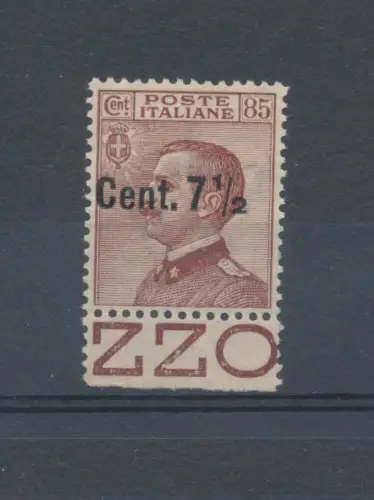 1923-27 Italia, Nr. 136i, ohne Stangen und 7 1/2 mittig verschoben - postfrisch**