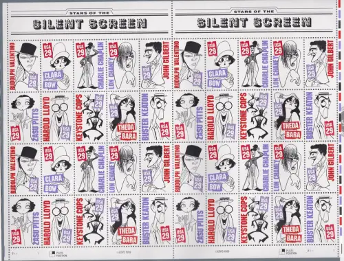 1994 USA, Nr. 2552/2561 Bogen mit 40 Werten postfrisch **