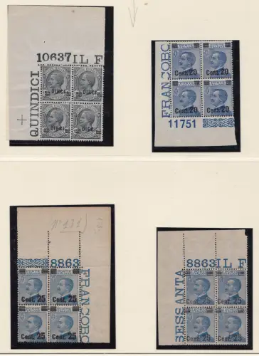 1924/25 ITALIEN KÖNIGREICH Nr. 175/182 komplette Serie in 4er Blöcken MNH/**
