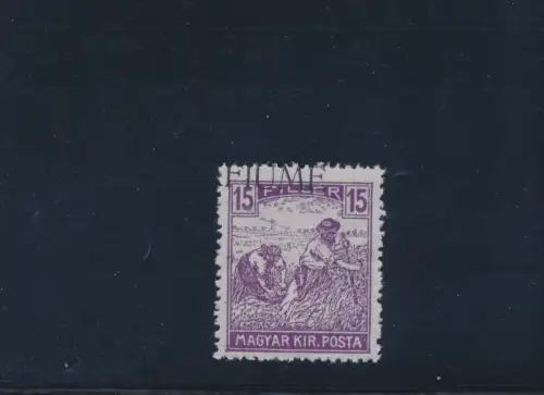 1918 Fluss, Nr. 9f, 15f. violett, Aufdruck stark nach oben verschoben, postfrisch**