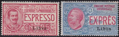 1915 LIBYEN, Espressi n. 1/2 normale Zentrierung - MNH** - I Typ