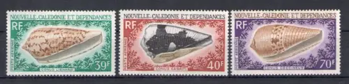 1968 Neukaledonien, Yvert Posta Aerea n. 98/100, Muscheln, postfrisch**