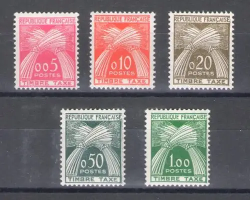 1960 Frankreich, Segnatasse Nr. 90/94, postfrisch**
